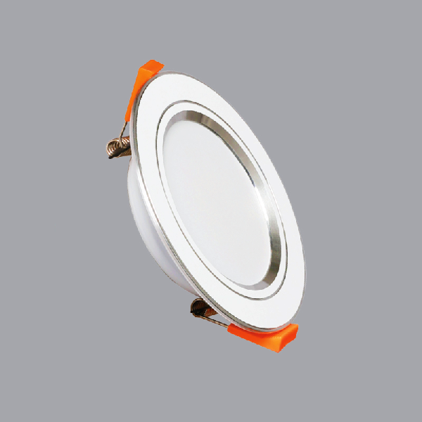 Đèn LED âm trần viền bạc 9W