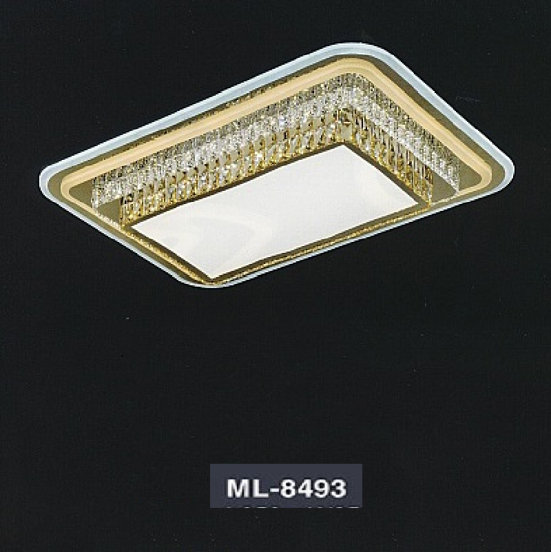 EU -  ML - 8493: Đèn áp trần chữ nhật LED  -  KT: L950mm x W650mm - Đèn LED đổi 3 màu - Remote