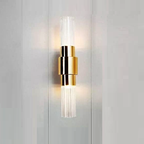 EU - V - 857: Đèn gắn tường chao ống thủy tinh - KT: Ø90mm  x H450mm  - Đèn LED G9 x 2 bóng