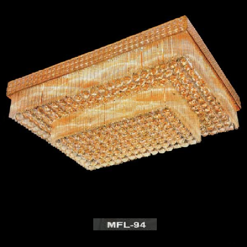 EU - MFL - 94: Đèn áp trần chữ nhật Phale, 300 Hạt Phale  - ĐK: L1000mm x W700mm - Đèn LED đổi 3 màu + Đèn E14 x - Remote