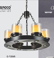 EU- C - 7359/6: Đèn chùm thả 6 bóng, KT: Ø650mm*H500mm