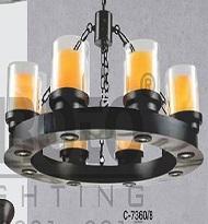 EU- C - 7360/8: Đèn chùm thả 8 bóng, KT: Ø850mm*H550mm