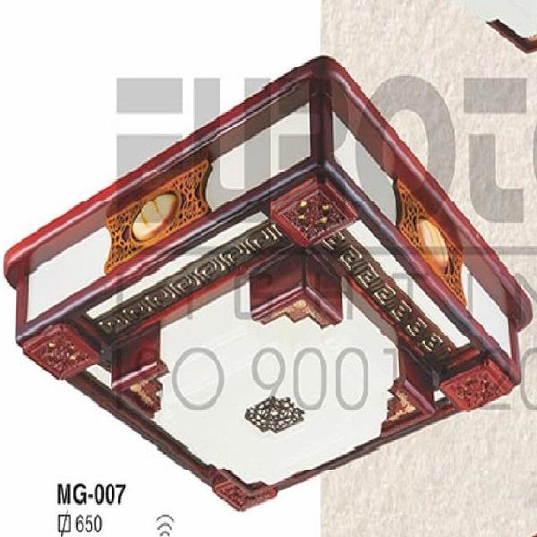 EU - MG 007: Đèn áp trần gỗ - KT: 650mm*650mm - Đèn LED đổi 3 màu