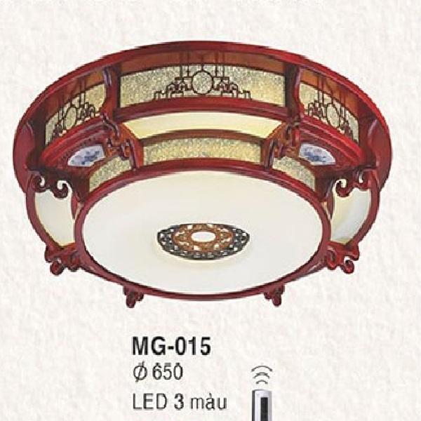 EU - MG 015: Đèn áp trần gỗ - KT: Ø650mm - Đèn LED đổi 3 màu