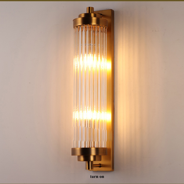 LH - GT - 841B - 19: Đèn gắn tường Phale, thân màu xi đồng - KT: L120mm x H550mm - Bóng đèn E14 x 2 bóng