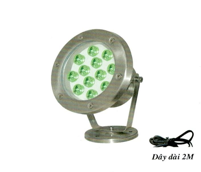 HB 18W Lá - Đèn pha LED vỏ INOX đặt dưới nước/ trên bờ 18W - ánh sáng ( xanh dương/xanh lá) - EUR