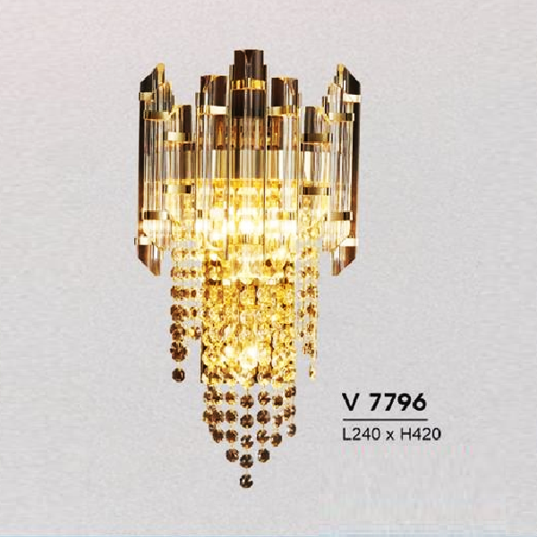 HF - V 7796: Đèn gắn tường Phale - KT: L240mm x H420mm - Bóng  đèn LED G9 x 3 bóng