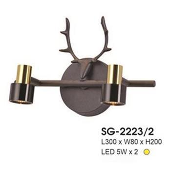 HF-SG - 2223/2: Đèn rọi tranh/rọi gương đôi - KT: L300mm x W80mm x H200mm - Đèn LED 10W  ánh sáng