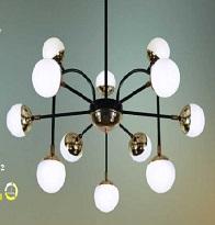 HF-TL-8035/12: Đèn chùm 12 bóng LED 96W đổi 3 màu , KT: Ø700mm*H400mm, 