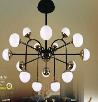 HF - TL 8035/16: Chùm LED 16 bóng LED 128W đổi 3 màu , KT: Ø800mm*H400mm