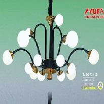 HF - TL 8673/15: Đèn chùm LED 15 bóng, 150W đổi 3 màu , KT: Ø700mm*H320mm