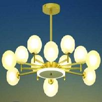 HF - TL 8676/12: Đèn chùm bi LED 12 bóng, 60W + 3W đổi 3 màu , KT: Ø760mm*H700mm