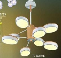 HF - TL 8682/8: Đèn chùm LED 8 tay 64W, ánh sáng vàng,  KT: Ø700mm*H550mm