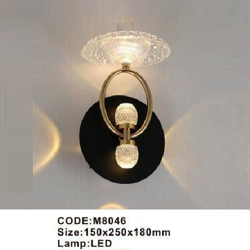 CODE: M8046: Đèn gắn tường LED - KT: 150mm x 250mm x H180mm - Bóng đèn LED