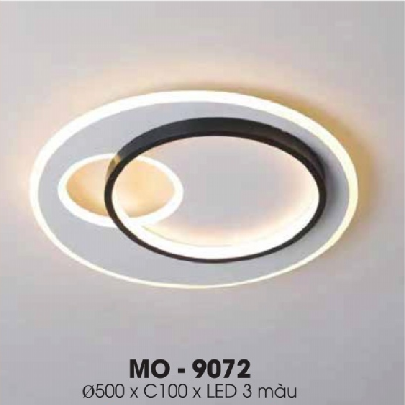 MO - 9072: Đèn áp trần LED tròn - KT: Ø500mm x H100mm - Đèn LED đổi 3 màu