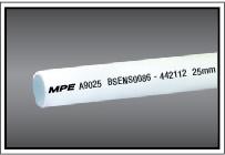 MPE - A9025L: Ống luồn dây điện dạng tròn - KT: Ø25mm x1.6mm x 2920mm