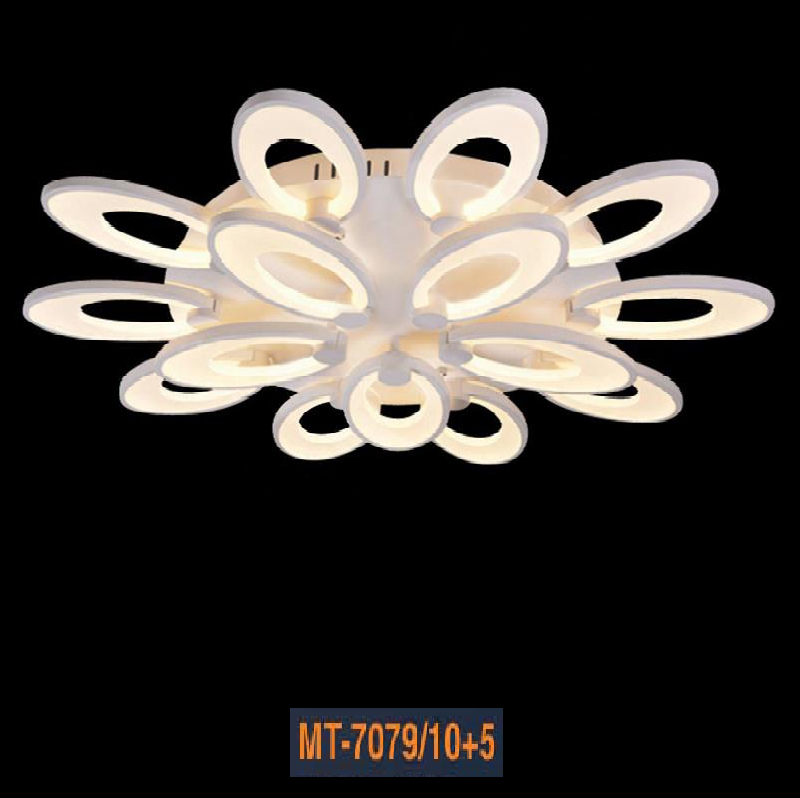 VE - MT - 7079/10+5: Đèn áp trần LED 15 cánh - KT: Ø900mm x H150 - Đèn LED đổi 3 màu