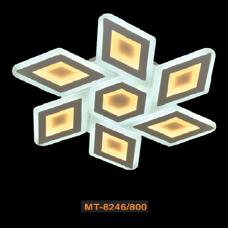 VE -  MT- 8246/800: Đèn áp trần LED 6 cánh -  KT: Ø800mm x H100mm - Đèn LED đổi 3 màu