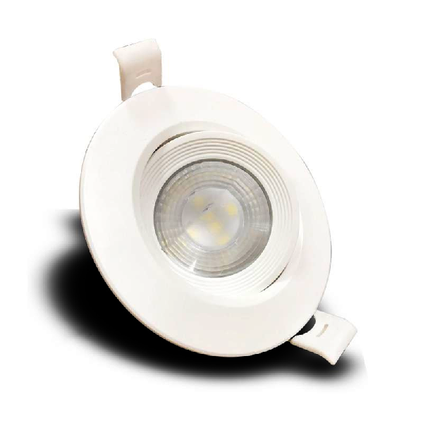 NADL073: Đèn LED âm trần 7W điều chỉnh góc chiếu - KT: Ø95mm x H46mm - Lổ khoét: Ø75mm - 80mm - Ánh sáng vàng 3000K