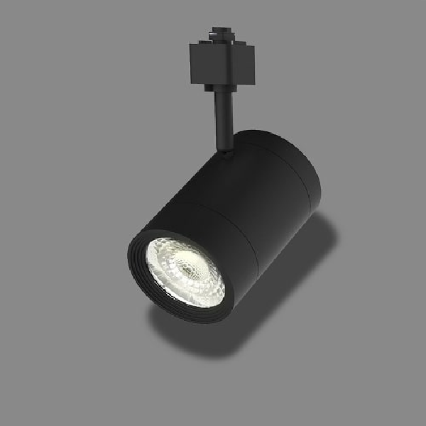 NTR073B: Đèn LED rọi ray chiếu điểm 7W vỏ đen - KT: Ø60mm x H85mm - Ánh sáng vàng 3000K