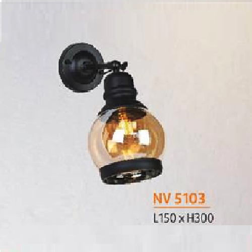 NV 5103: Đèn gắn tường 1 bóng - KT: L150mm x H300mm - Bóng đèn E27 x 1