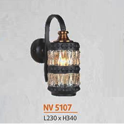NV 5107: Đèn gắn tường 1 bóng - KT: L230mm x H340mm - Bóng đèn E27 x 1