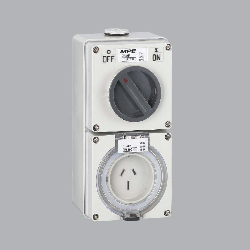 S-315: Ổ cắm kết hợp Contac 3 cực (IP 66) - 3P,15A,250V - MPE