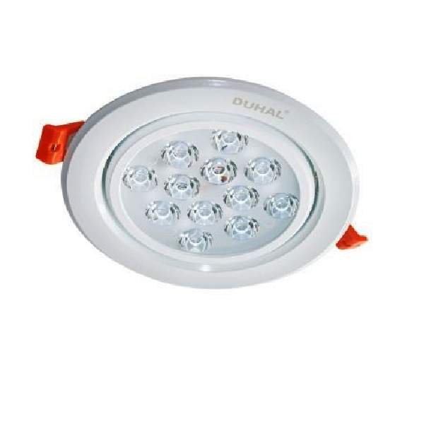 SDFN212: Đèn LED âm trần chiếu điểm 12W - KT: Ø 140mm x H46mm -  Lổ khoét: Ø120mm - Ánh sáng  vàng/trắng