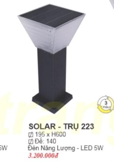 SOLAR - TRỤ 223: Đèn trụ năng lượng  - EUR