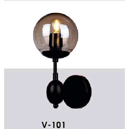 VE - V - 101: Đèn gắn tường chao bi  - KT: L130mm x H250mm - Bóng đèn E27 x 1 bóng