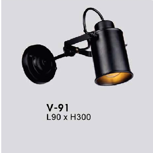 VE - V- 91: Đèn gắn tường - KT: L90mm x H300mm - Bóng đèn chân E27 x 1 bóng