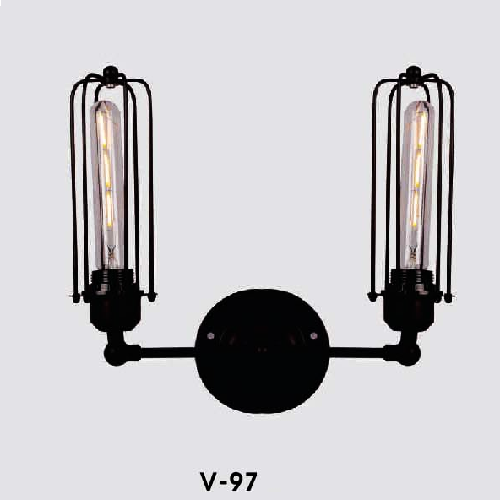 VE - V - 97: Đèn gắn tường đôi - KT: L300mm x H330mm - Bóng đèn chân E27 x 2 bóng