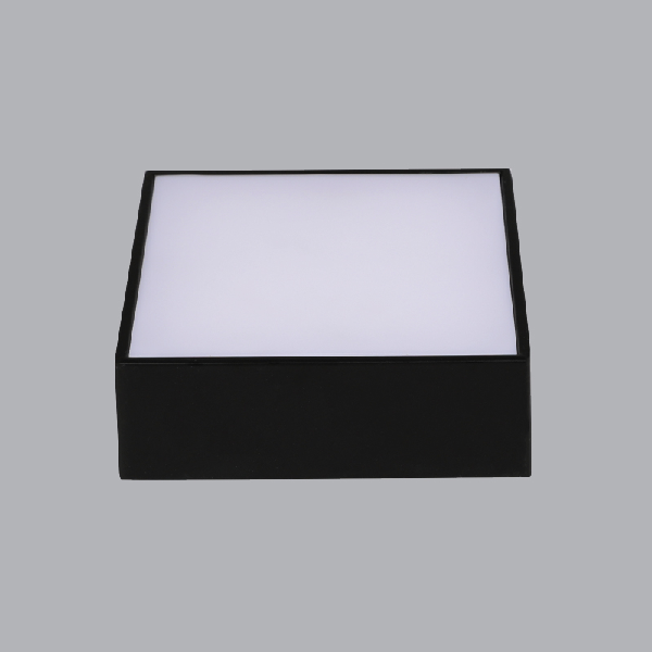SSDLB - 16/3C: Đèn ốp trần vuông tràn viền 16W viền đen đổi màu - KT: 120mm x 120mm x H38mm - Ánh sáng đổi 3 màu trắng/vàng/trung tính