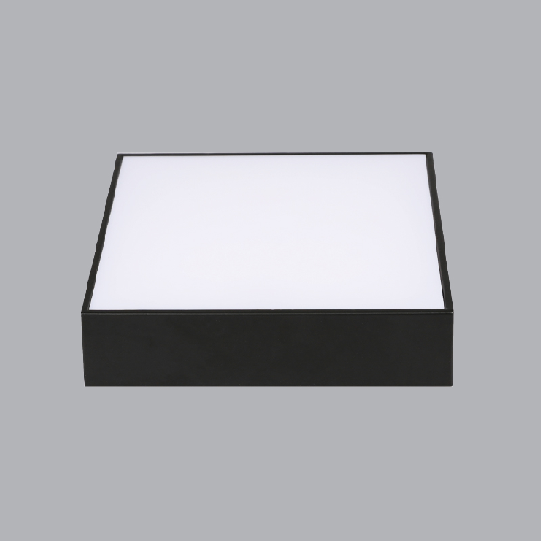 SSDLB - 24/3C: Đèn ốp trần vuông tràn viền 24W viền đen đổi màu  - KT: 175mm x 175mm x H38mm - Ánh sáng đổi 3 màu trắng/vàng/trung tính