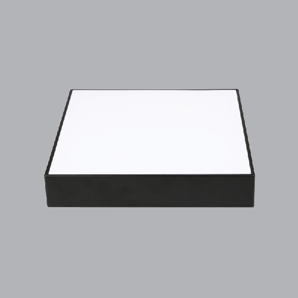 SSDLB - 32/3C: Đèn ốp trần vuông tràn viền 32W viền đen đổi màu - KT: 225mm x 225mm x H38mm - Ánh sáng đổi 3 màu trắng/vàng/trung tính