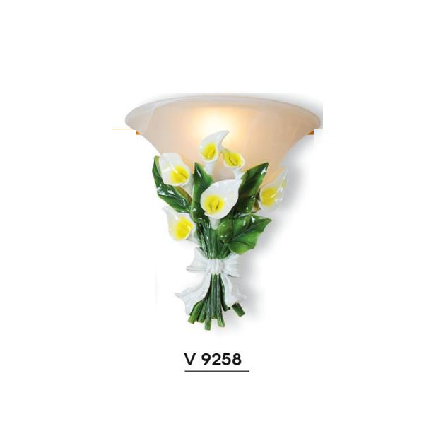 HF - V 9258: Đèn gắn tường 1 bóng, hình bó hoa - KT: L310mm x  H370mm - Đèn  E27 x 1 bóng