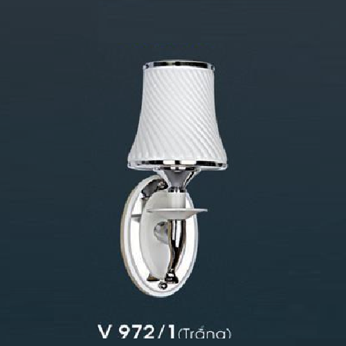HF - V 972/1 Trắng: Đèn gắn tường 1 bóng - Bóng đèn chân E27 x 1 bóng