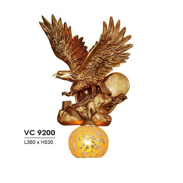 HF - VC 9200: Đèn gắn tường 1 bóng hình chim đại bàng - KT: L360mm x H530mm - Đèn chân E27 x 1 bóng