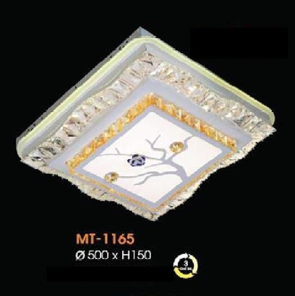 VE - MT -1165: Đèn áp trần vuông LED - KT:  L500mm x W500mm x H150mm - Đèn LED  đổi 3 màu