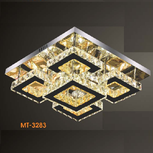 VE - MT - 3283: Đèn áp trần vuông LED - KT: L500mm x W500mm x H200mm - Đèn LED đổi 3 màu