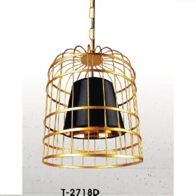 VE - T-12718D: Đèn thả đơn, lồng chim - KT: Ø400mm x H400mm - Bóng đèn E27 x 1 bóng