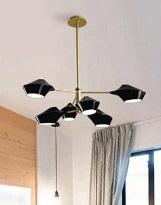 VE-T-8098/6B : Đèn chùm 6 bóng , KT: Ø1000m*H700mm, đèn E14*6 bóng tính riêng