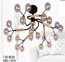 VE - T2110/21: Chùm bi LED G4*3W*21 bóng, KT: Ø900mm*H370mm