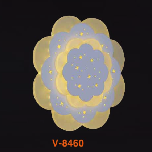 VE - V - 8460: Đèn gắn tường LED - KT: L200mm x H200mm - Đèn LED ánh sáng đổi 3 màu