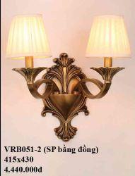 VIR -VR B051 -2: Đèn tường 2 bóng thân đồng , KT: 415*430mm