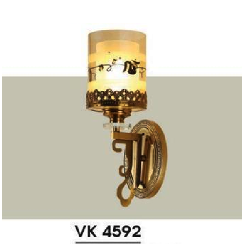 HF - VK 4592: Đèn gắn tường đơn - KT: L123mm x W180mm x H330mm - Bóng đèn E27 x 1