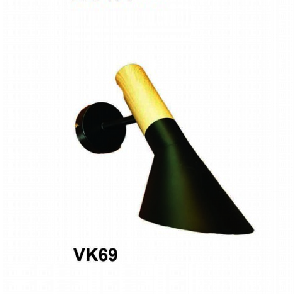 355 - VK69  Đèn gắn tường 1 bóng  - KT: Ø120mm x H290mm - Bóng đèn E27 x 1