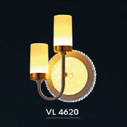 HF - VL 4620: Đèn gắn tường LED đôi - KT: Ø170mm x H240mm - Đèn LED 24W ánh sáng vàng