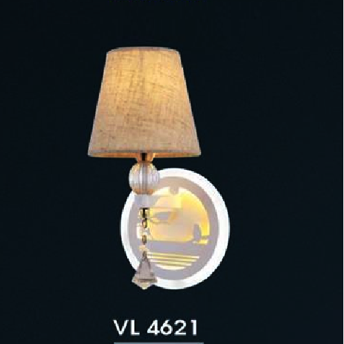 HF - VL 4621: Đèn gắn tường, đế đèn LED  - KT: Ø160mm x H300mm - Đèn LED 12W ánh sáng vàng + E27 x 1