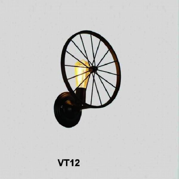 355 - VT12: Đèn gắn tường 1 bóng - KT: Ø280mm x H360mm - Bóng đèn chân E27 x 1 bóng